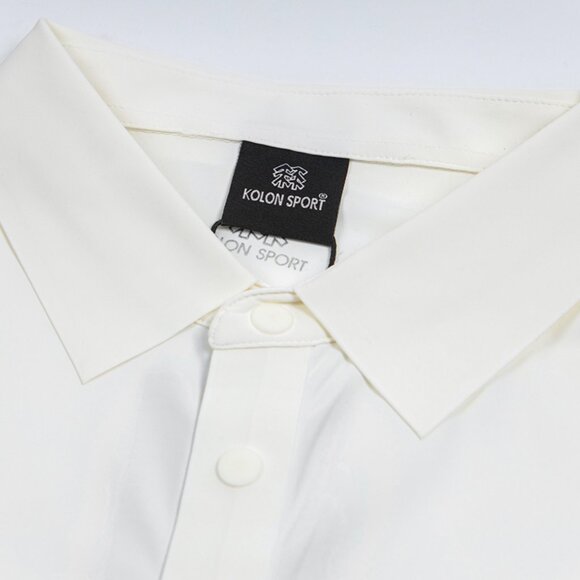 Kolon Sport White Lapel Polo Shirt - Picture 3 of 6